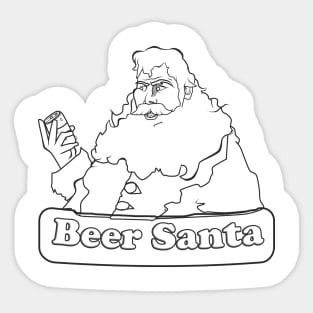 Beer Santa Design 3 Sticker